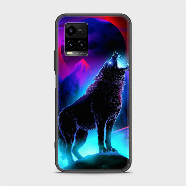 Vivo Y21/Y33s/Y21s/Y21A/Y21T/Y33T  - Wolf Series - Premium Printed Glass soft Bumper shock Proof Case CS-11523