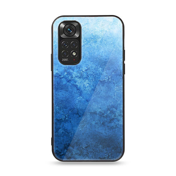 Xiaomi Redmi Note 11 4G/Note 11s  Blue Marble Design 2 Premium Printed Glass soft Bumper shock Proof Case CS-32283