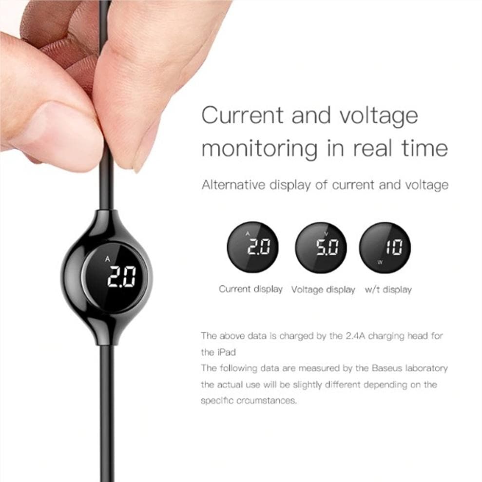 Baseus Big Eye Digital Display USB Fast Charging iPhone Cable