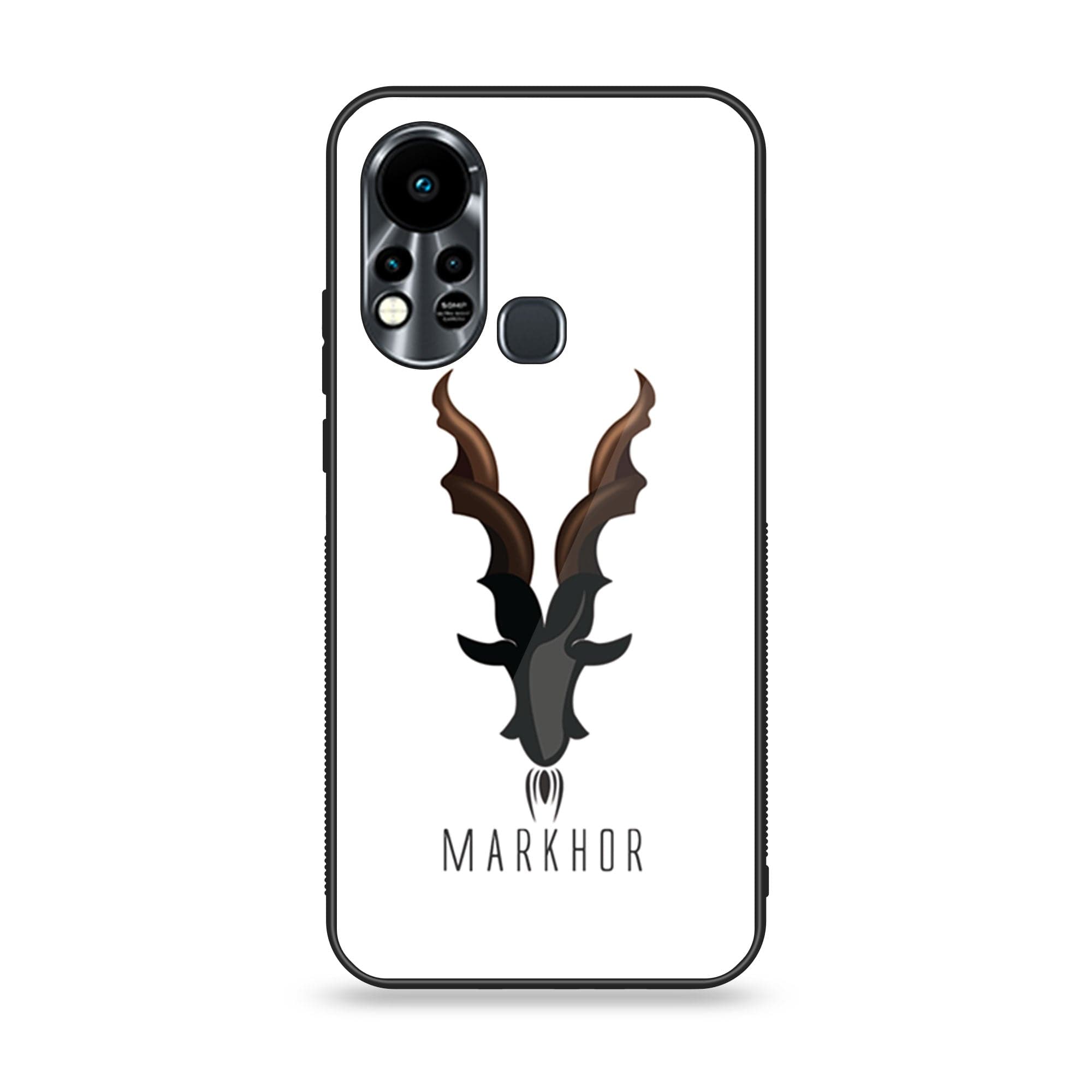 Infinix Hot 11S NFC   Markhor Series Premium Printed Glass soft Bumper shock Proof Case