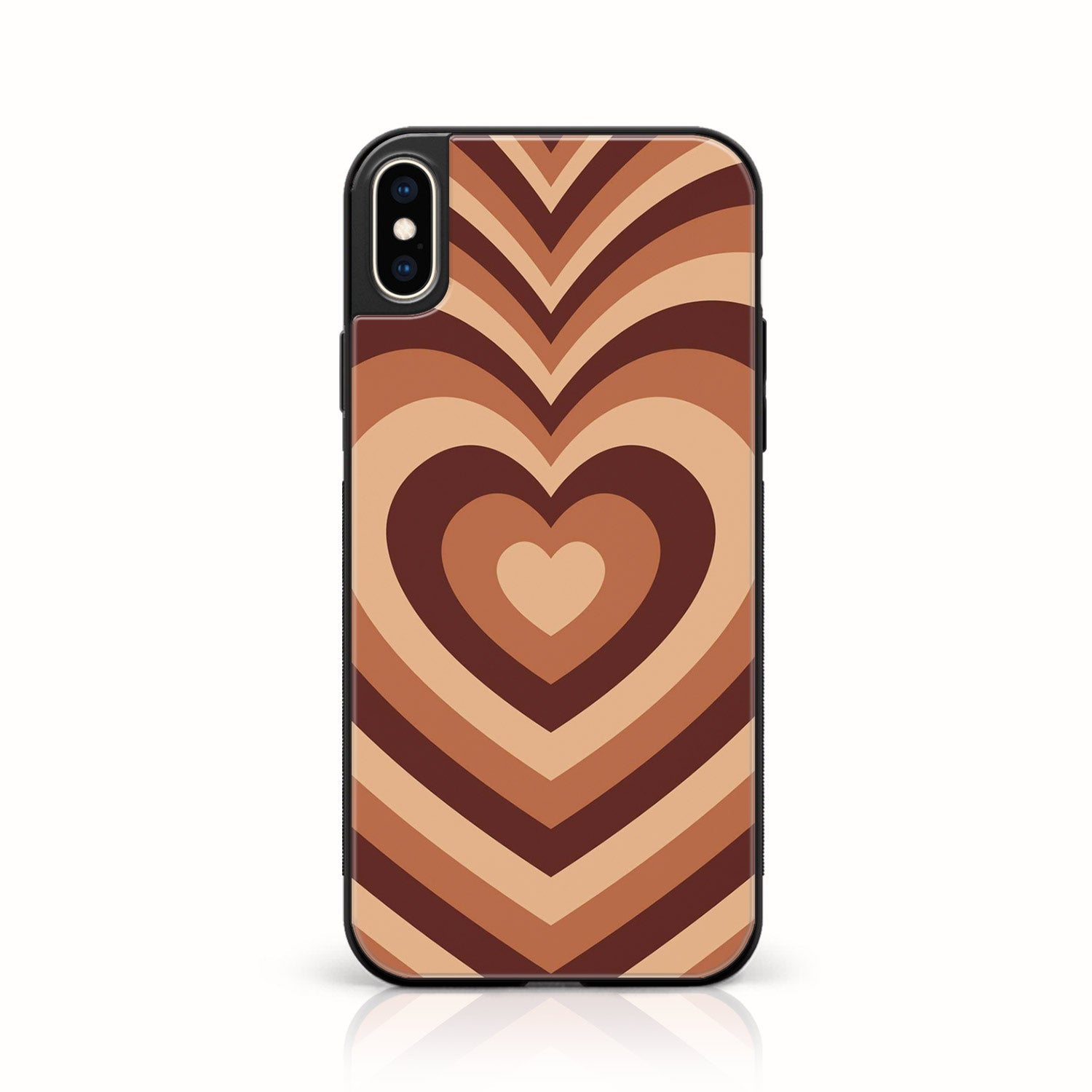 iPhone XS Max - Heart Beat Series - Premium Printed Glass soft Bumper shock Proof Case