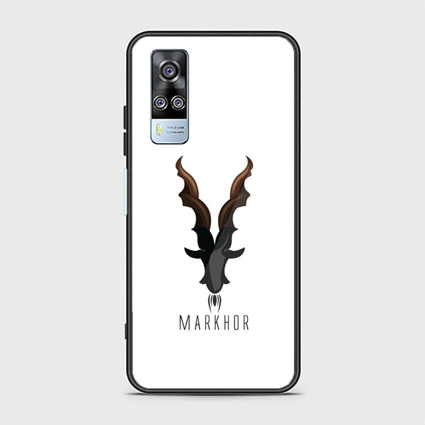 Vivo Y53s 4G Markhor Series  Design 2  Premium Printed Glass soft Bumper shock Proof Case  CS-20415