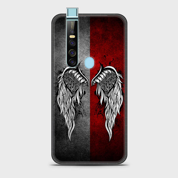 Tecno Camon 15 Pro - Angel Wings  Design 2  - Premium Printed Glass soft Bumper shock Proof Case CS-32653