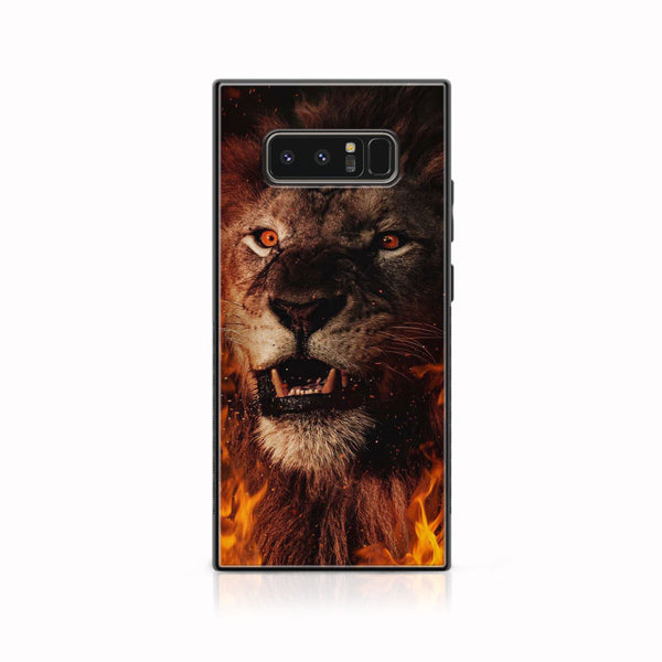 Galaxy Note 8 Tiger Art  Design 2 Premium Printed Glass soft Bumper shock Proof Case CS-19197