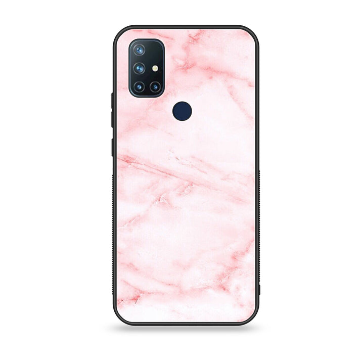 OnePlus Nord N10- Pink Marble  Design 2 - Premium Metal Printed soft Bumper Shock Proof Case  CS-31997