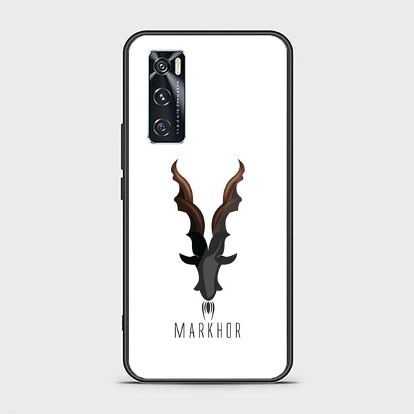 Vivo V20 SE Markhor Design 2 Premium Printed Glass soft Bumper shock Proof Case CS-17570 CS-28563