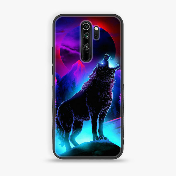 Redmi Note 8 Pro - Wolf Design 2 - Premium Printed Glass soft Bumper shock Proof Case CS-22240