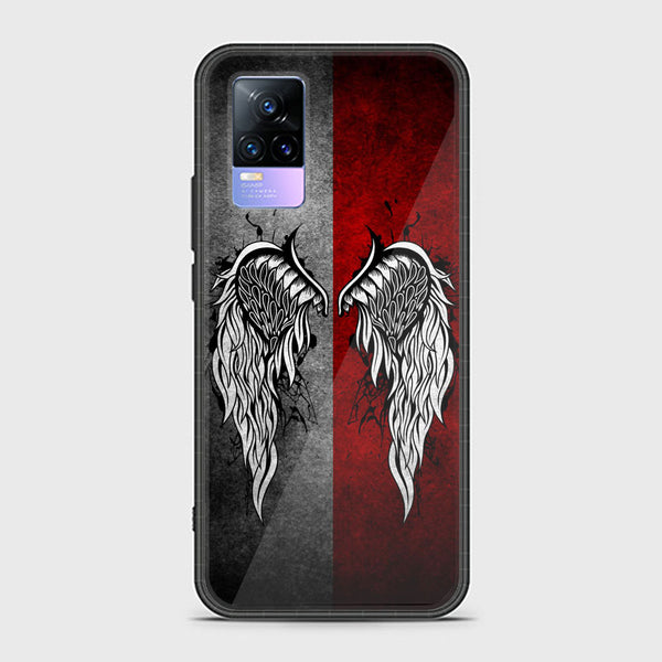 Vivo V21e - Angel Wings Series  Design 2 - Premium Printed Glass soft Bumper shock Proof Case CS-19460