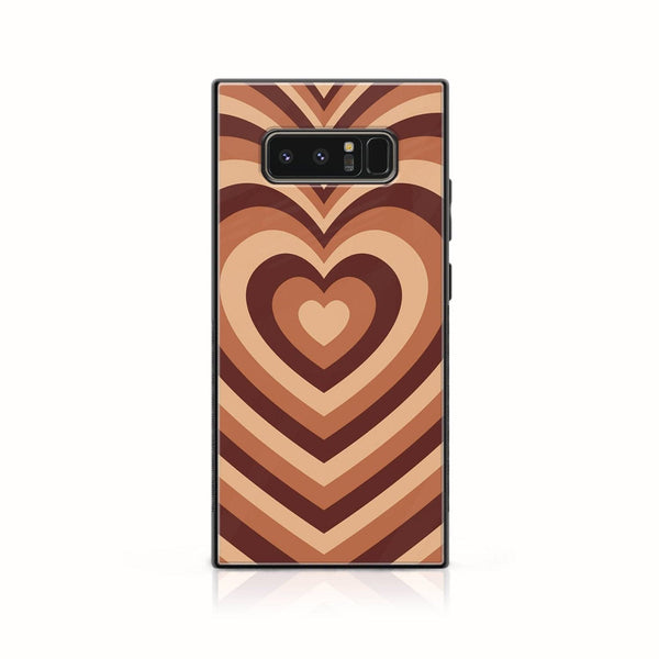 Galaxy Note 8 - Heart Beat Design 2 - Premium Printed Glass soft Bumper shock Proof Case CS-13690