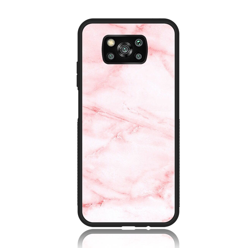 Xiaomi Poco X3 Pro - Pink Marble Series - Premium Printed Glass soft Bumper shock Proof Case
