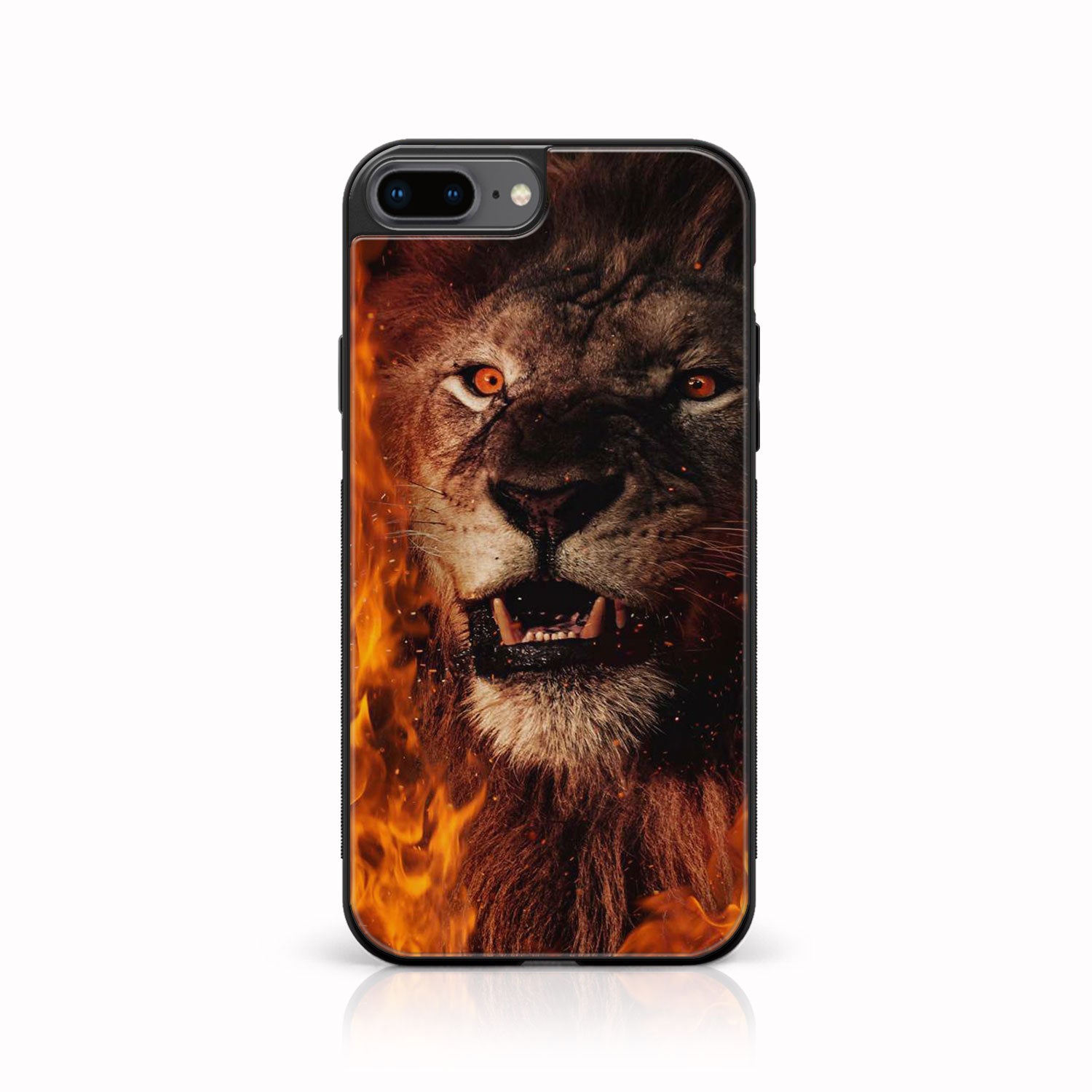 iPhone 7Plus - Tiger Art Series - Premium Printed Glass soft Bumper shock Proof Case