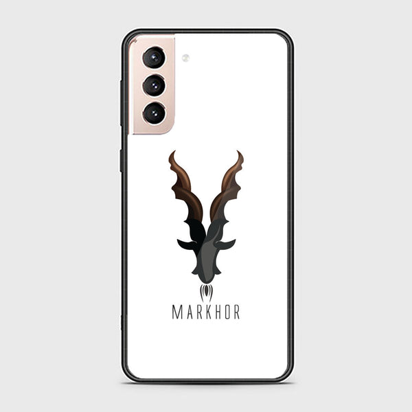 Samsung Galaxy S21 Plus Markhor Series Premium Printed Glass soft Bumper shock Proof Case CS-18363