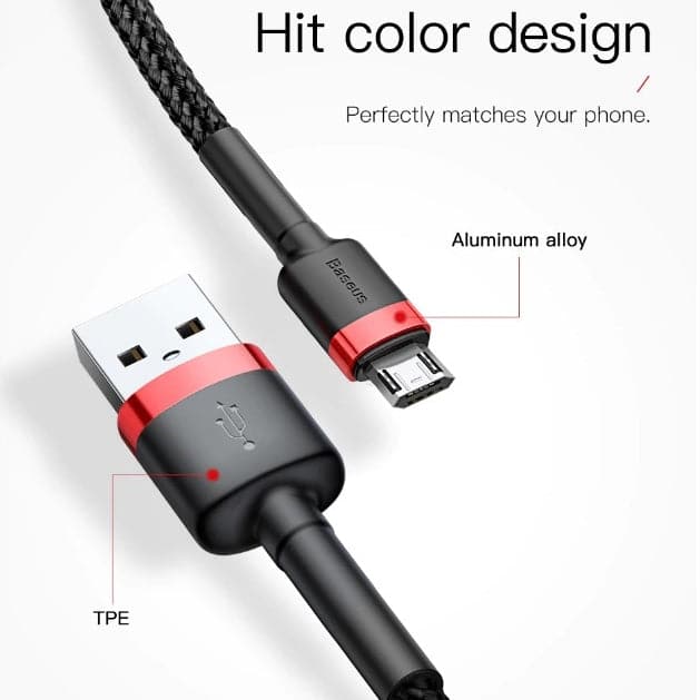Baseus Original Micro Fast Charging Cable 1 Meter & 2 Meter