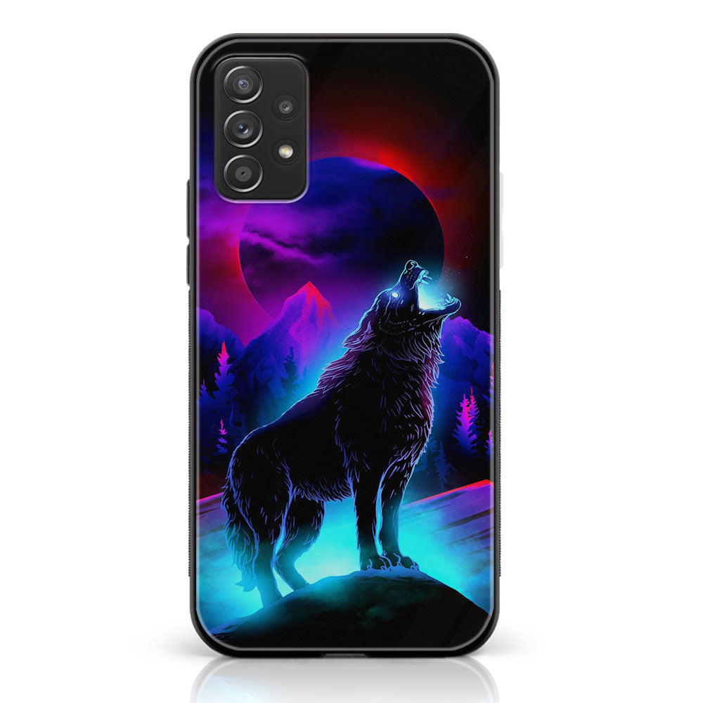 Samsung Galaxy A53  - Wolf Series - Premium Printed Glass soft Bumper shock Proof Case