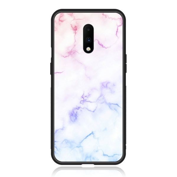 OnePlus 7 Pro - White Marble Design 2 - Premium Printed Glass soft Bumper shock Proof Case  CS-27327