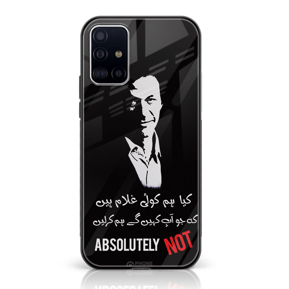 Samsung Galaxy A71 - PTI Series - Premium Printed Glass soft Bumper shock Proof Case