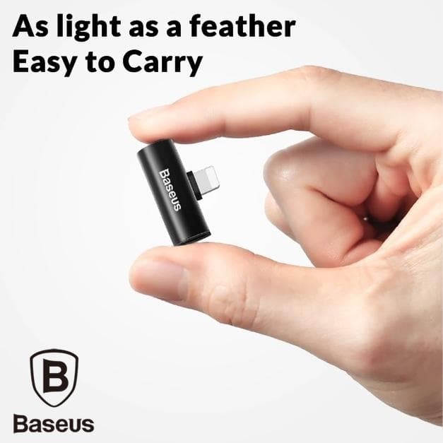 Baseus L46 3 in 1 Charging+Music+Calling  Lightning iPhone male to Dual iPhone Female adopter - Phonecase.PK