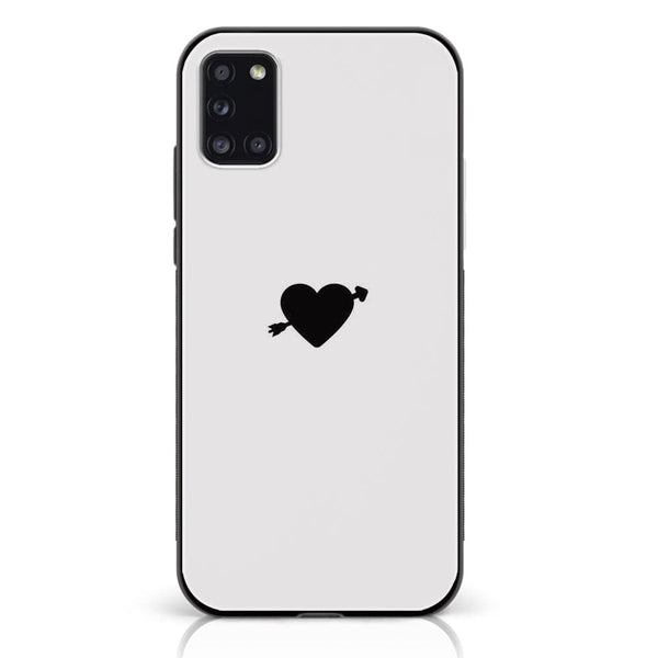 Samsung Galaxy A31 - Heart Design 2 - Premium Printed Glass soft Bumper shock Proof Case CS-7208 CS-7209