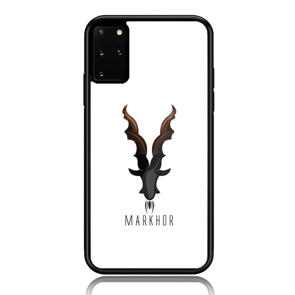 Samsung Galaxy S20 Plus Markhor Design 2 Premium Printed Glass soft Bumper shock Proof Case CS-15152