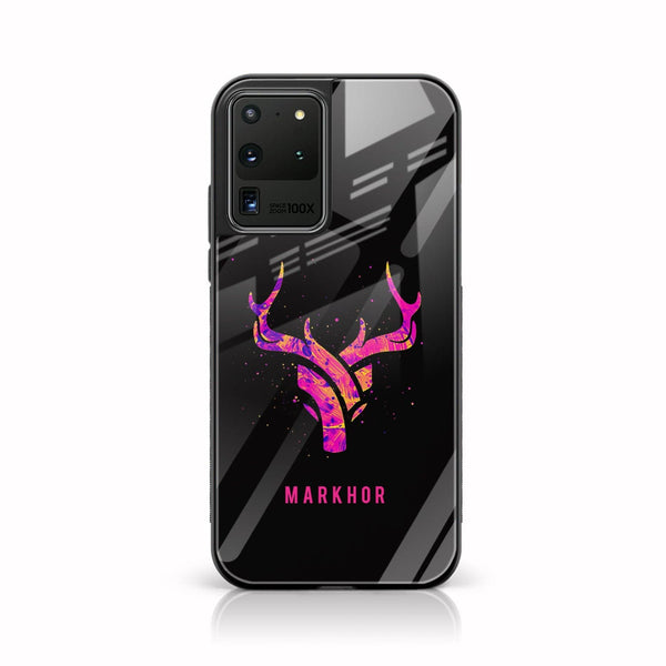 Samsung Galaxy S20 Ultra  - Markhor Design 6 - Premium Printed Glass soft Bumper shock Proof Case CS-20872