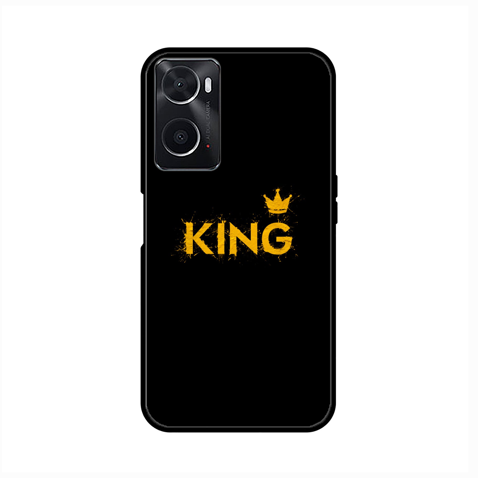 Oppo A76   - King Series V 2.0 Series - Premium Printed Glass soft Bumper shock Proof Case