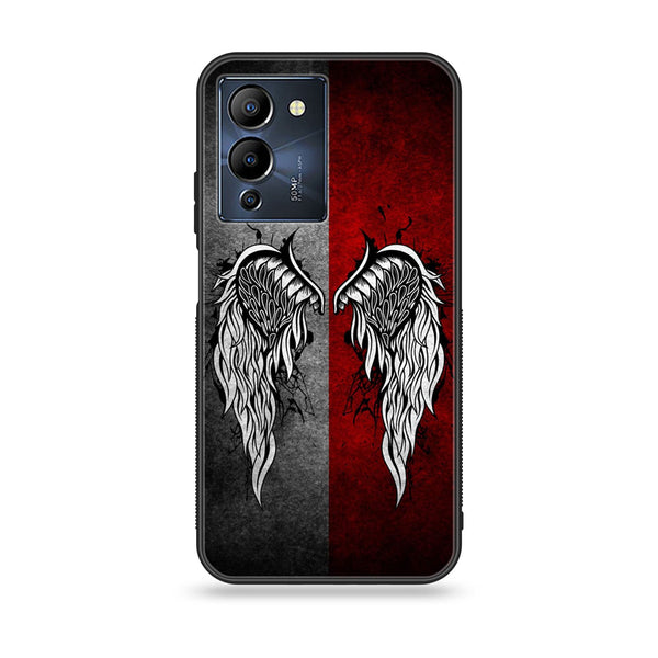 Infinix Note 12 G96 Angel Wings Design 2 Premium Printed Glass soft Bumper shock Proof Case CS-26554 CS-26555