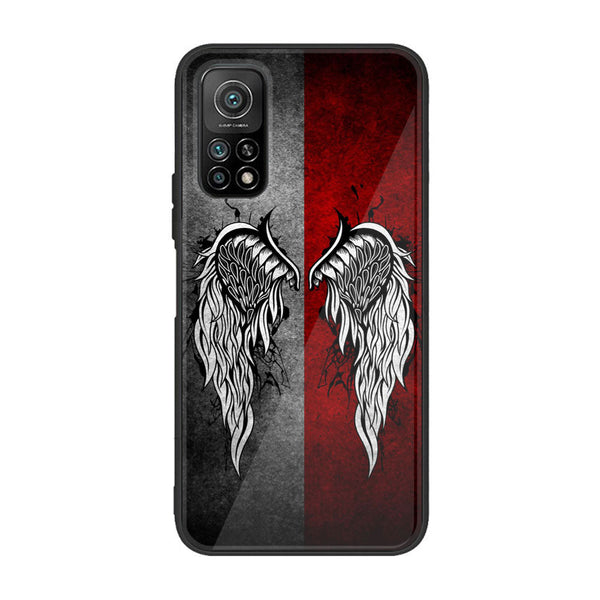 Xiaomi Mi 10T/10T Pro Angel Wings Design 2 Premium Printed Glass soft Bumper shock Proof Case CS-33414