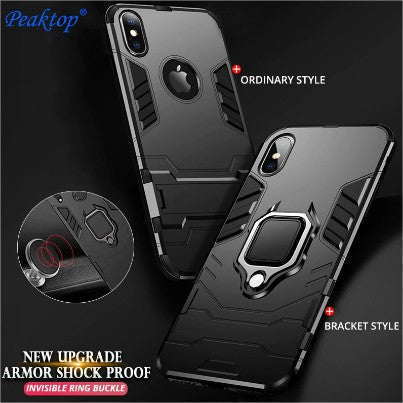 Xiaomi Poco M4 Pro Upgraded Ironman with holding ring and kickStand Hybrid shock proof case