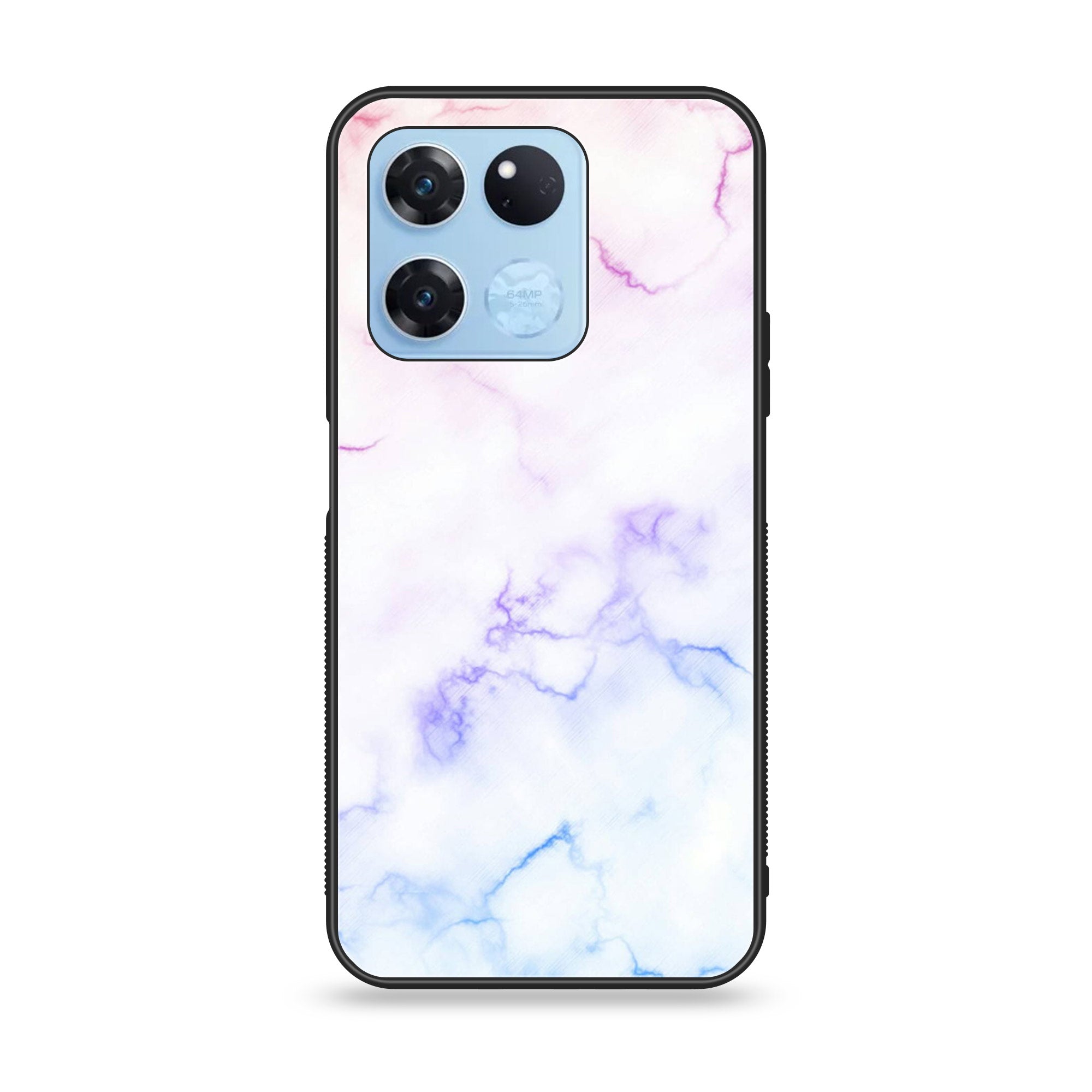 OnePlus Ace Racing - White Marble Series - Premium Printed Glass soft Bumper shock Proof Case