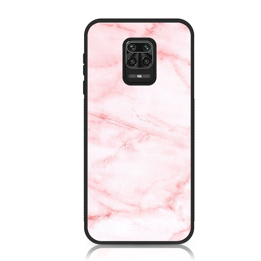 Xiaomi Redmi Note 9S - Pink Marble Series - Premium Printed Glass soft Bumper shock Proof Case
