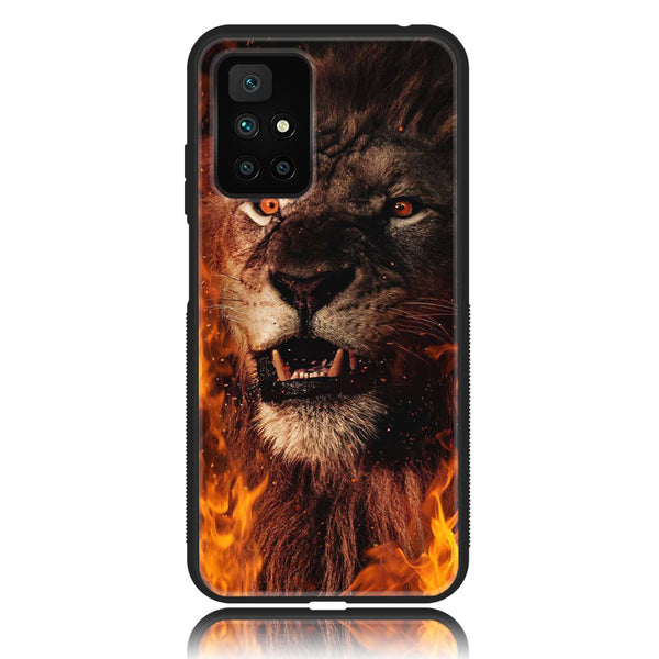 Redmi 10/ 10 Prime - Tiger Design 2 - Premium Printed Glass soft Bumper shock Proof Case CS-16318