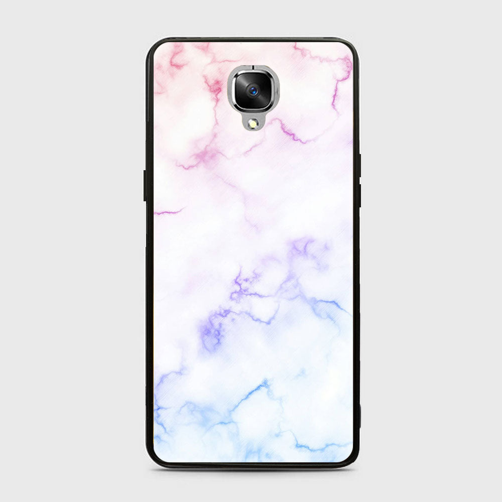 OnePlus 3/3T- White Marble Series - Premium Printed Glass soft Bumper shock Proof Case