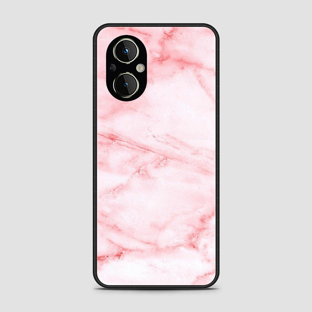OnePlus Nord N20 5G- Pink Marble Series - Premium Printed Glass soft Bumper shock Proof Case