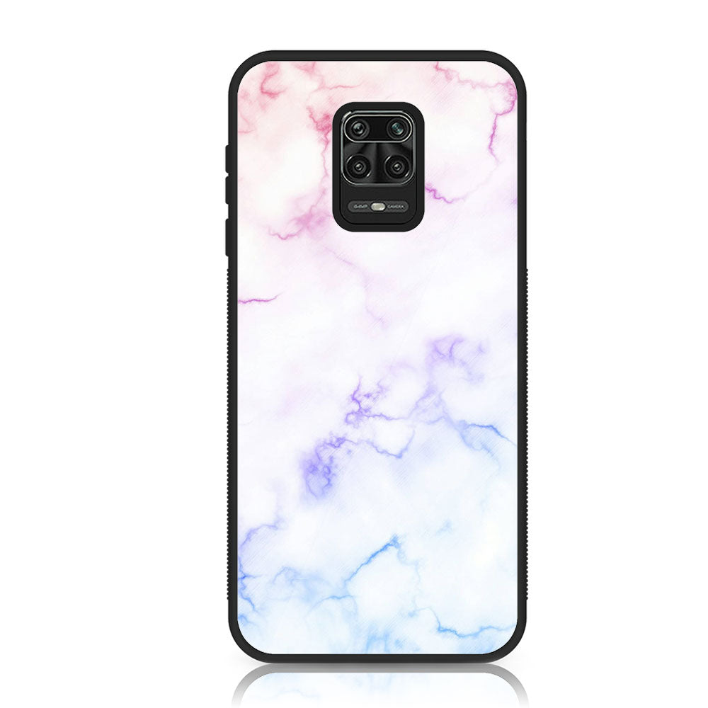 Xiaomi Redmi Note 9S - White Marble Series - Premium Printed Glass soft Bumper shock Proof Case