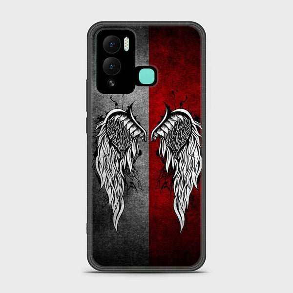 Infinix Hot 12 Play - Angel Wings Design 2 - Premium Metal Printed soft Bumper shock Proof Case CS-26044