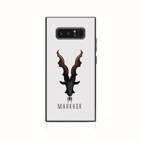 Galaxy Note 8 - Markhor Design 2 - Premium Printed Glass soft Bumper shock Proof Case CS-7191