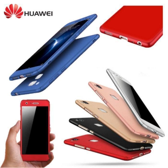 360 Protection Front+Back+Free Glass for All Huawei Models
