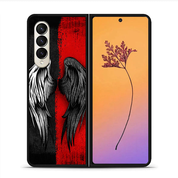 Samsung Galaxy Z Fold 4 - Angel Wings 2.0 Design 10 - Premium Metal Printed soft Bumper shock Proof Case  CS-32422