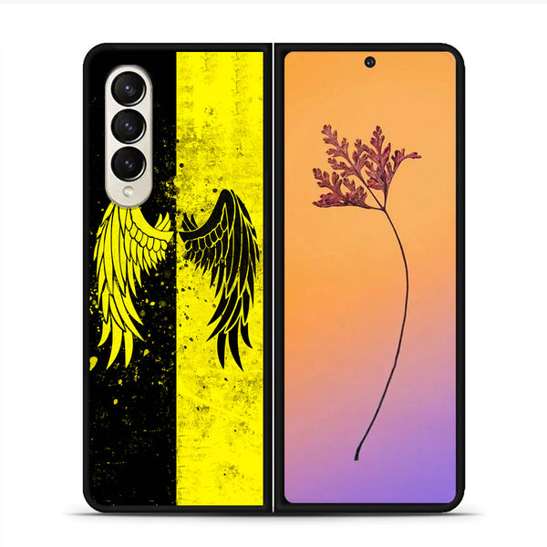 Samsung Galaxy Z Fold 4 - Angel Wings 2.0 Design 1 - Premium Printed Glass soft Bumper shock Proof Case CS-13558