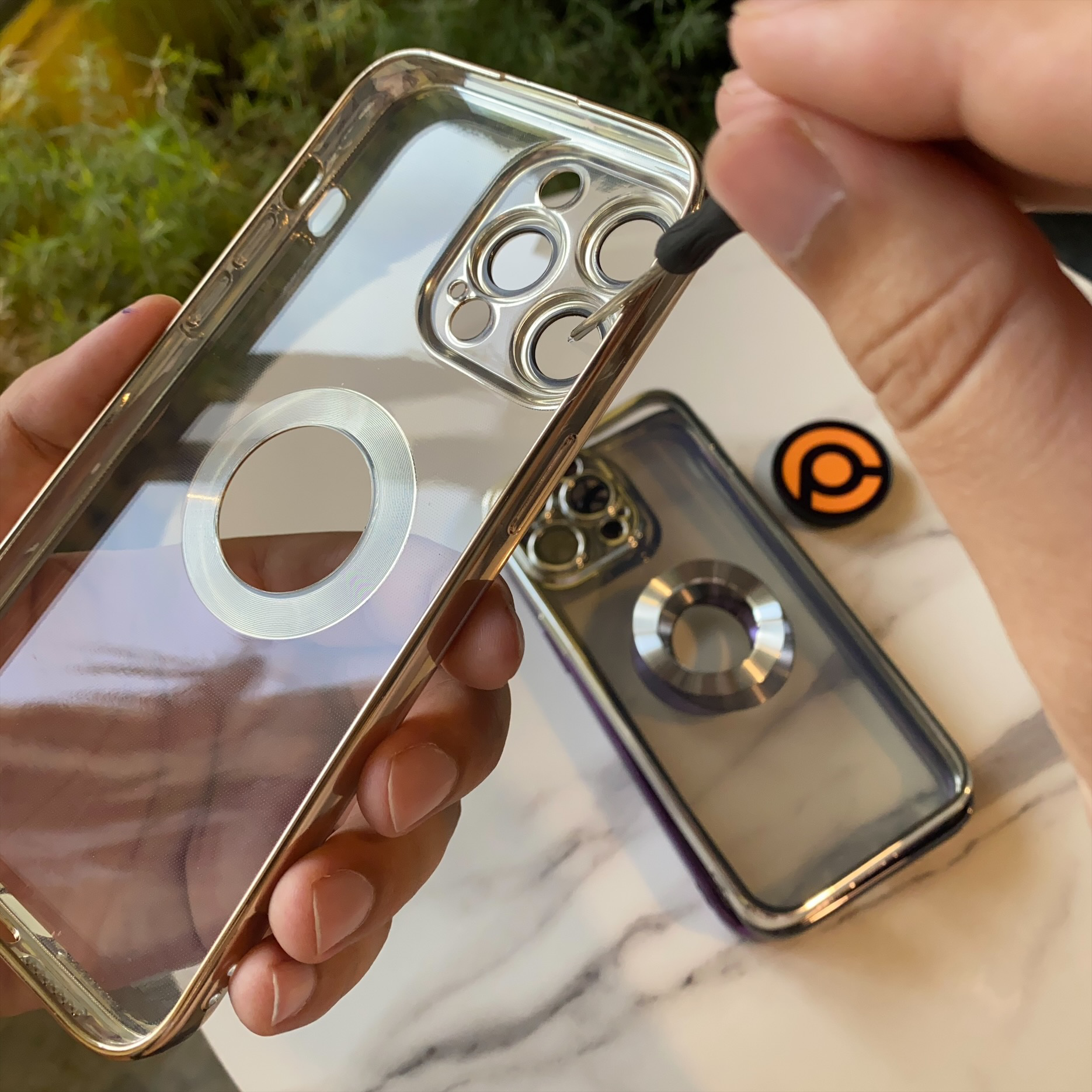 iPhone 14 Pro Luxurious 2.0 Version Transparent Plating iPhone Case