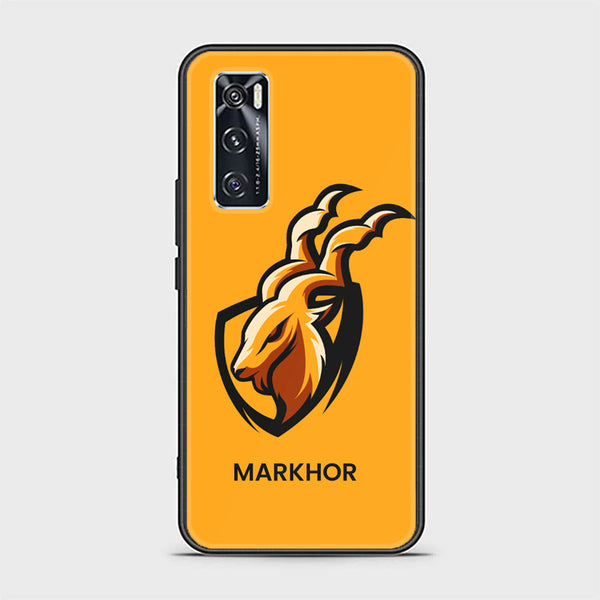 Vivo V20 SE Markhor  Design 7  Premium Printed Glass soft Bumper shock Proof Case CS-28022