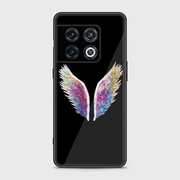 Oneplus 10 Pro 5G -  Angel Wings Design 3 - Premium Printed Glass soft Bumper shock Proof Case  CS-24688