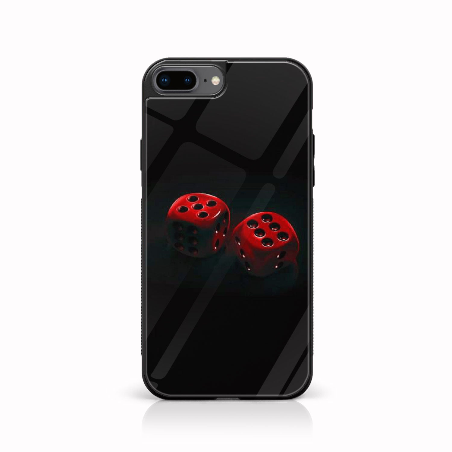 iPhone 7Plus - Black Art Series - Premium Printed Glass soft Bumper shock Proof Case