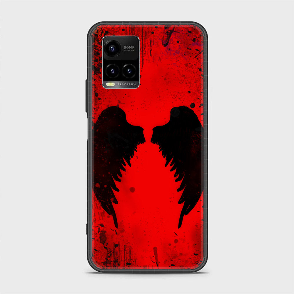 Vivo Y21 - Angel Wings 2.0 Series - Premium Printed Glass soft Bumper shock Proof Case