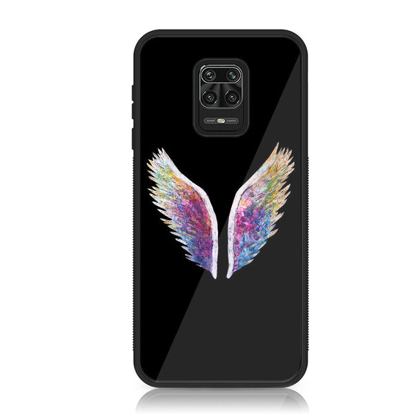 Xiaomi Redmi Note 9s/ Note 9 Pro  - Angel Wings Design 3  - Premium Printed Glass soft Bumper shock Proof Case CS-34109