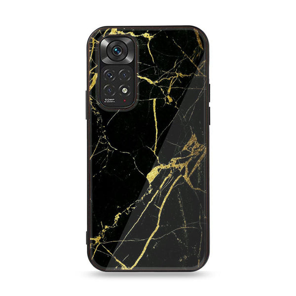 Xiaomi Redmi Note 11 Pro - Black Marble Design 3 - Premium Printed Glass soft Bumper shock Proof Case CS-42153