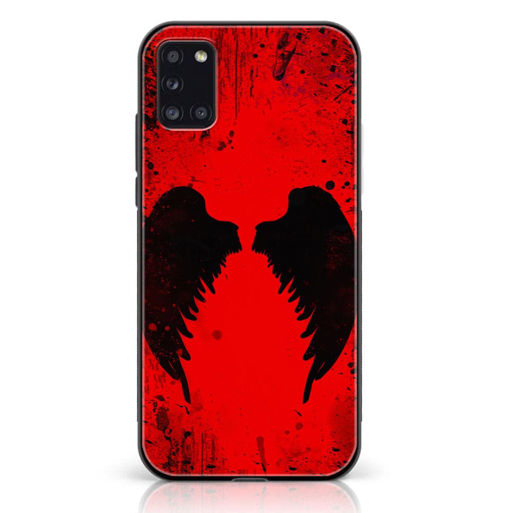 Samsung Galaxy A31 - Angel Wings 2.0 Series - Premium Printed Glass soft Bumper shock Proof Case