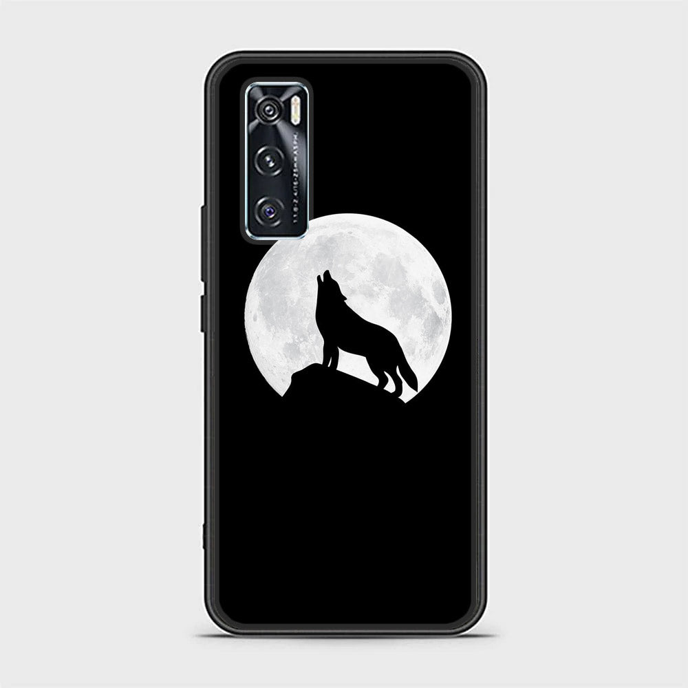 Vivo V20 SE Wolf Series Premium Printed Glass soft Bumper shock Proof Case