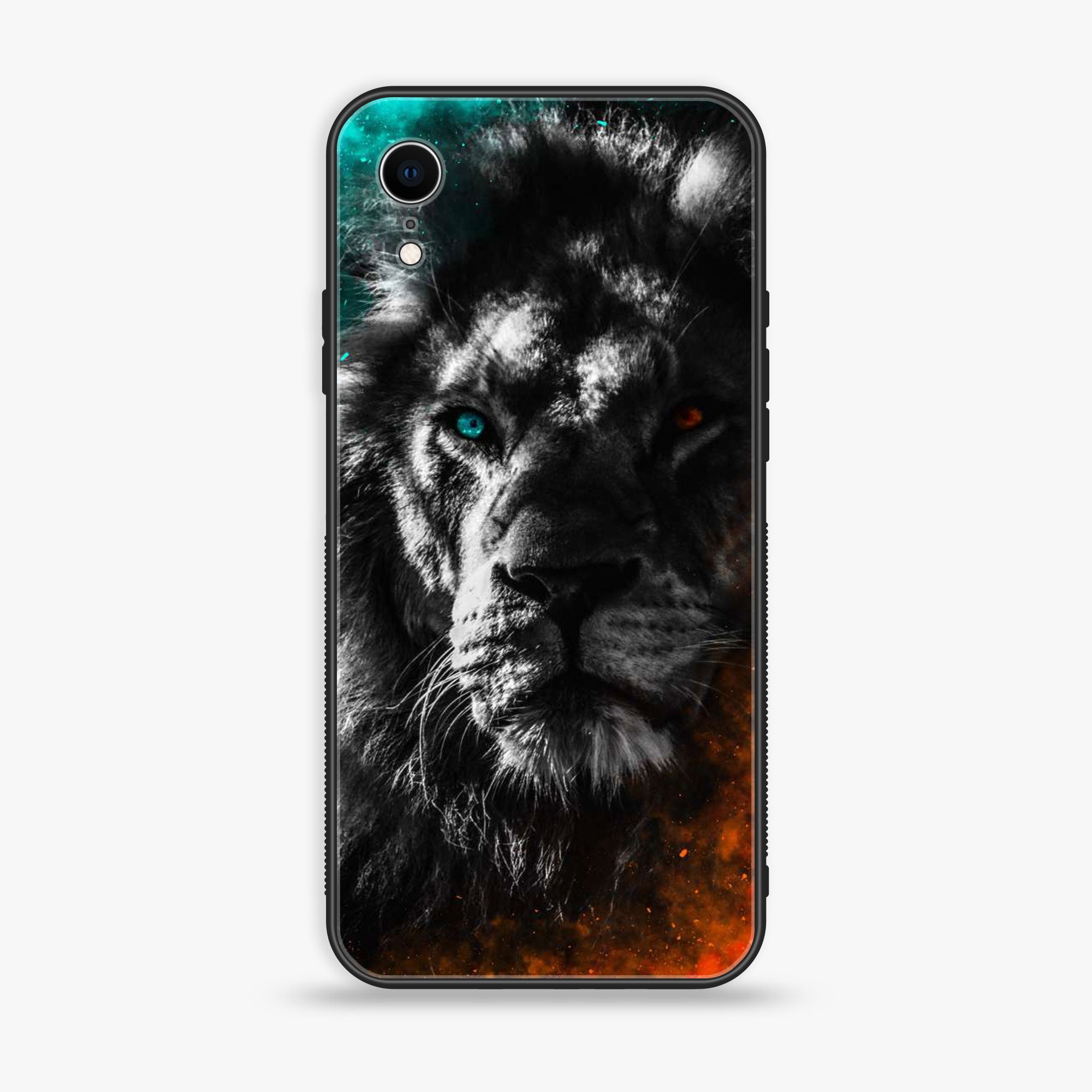 iPhone XR -Tiger Series - Premium Printed Glass soft Bumper shock Proof Case