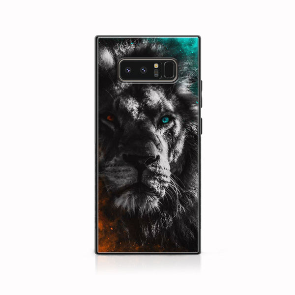 Galaxy Note 8 Tiger Art  Design 3 Premium Printed Glass soft Bumper shock Proof Case CS-7187